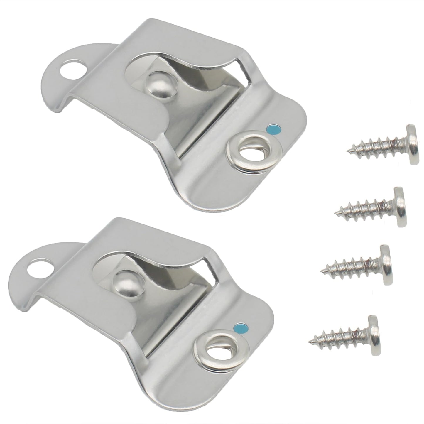 2 Pcs Microphone Hook Metal CB Mic Hanger Clip Silver Microphone Holders with Screws for Mobile Radio