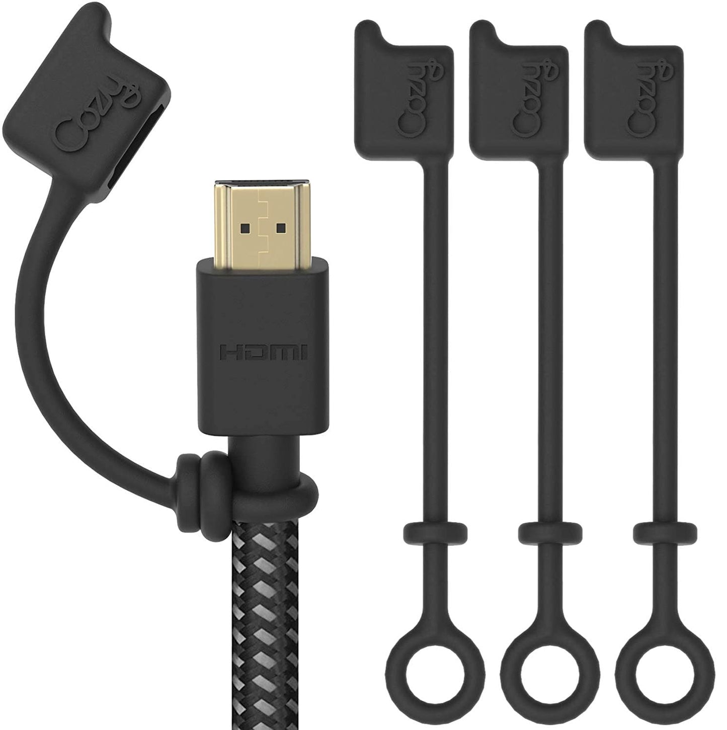 10-Pack Cozy HDMI Caps for HDMI Cables/Cords/Tether - Provides Dust and Oxidation Protection, Projection Adapter Cover, Protects During Travel