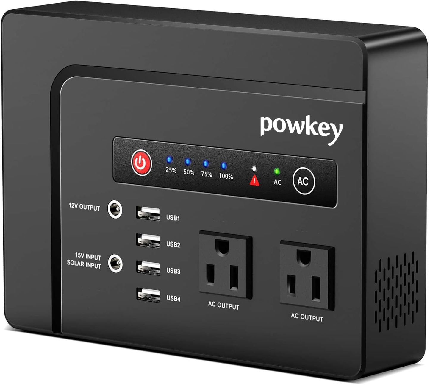 powkey 200W Portable Power Bank with AC Outlet, 146Wh Rechargeable Backup Lithium Battery, 110V Pure Sine Wave AC Outlet for Outdoor RV Trip Travel
