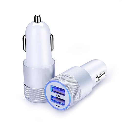 Car Charger,Sicodo 3.4A 2 Pack USB Smart Port Charger Compatible with iPhone 17 16 15 14 13 SE 12 X Pro, Max, Samsung Galaxy S26 S25 S24 S23 S22
