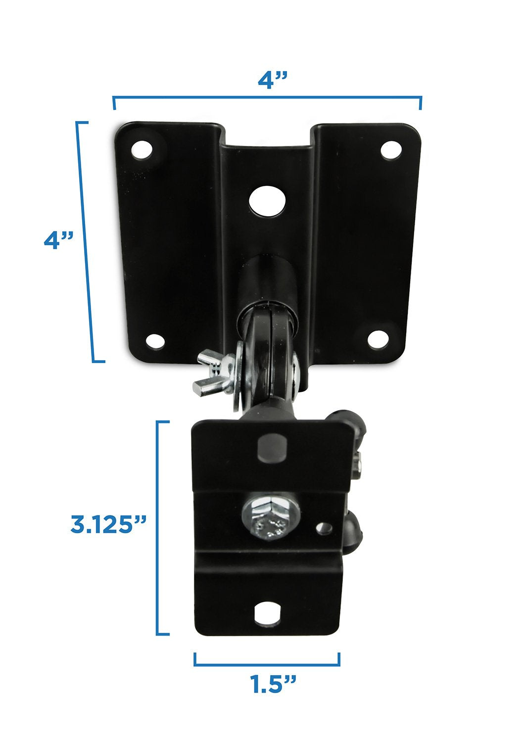Mount-It! Speaker Mount for Wall and Ceiling, Low Profile Heavy Duty, Anti-Theft, Universal for Channel Surround Sound and Satellite Speakers, Black