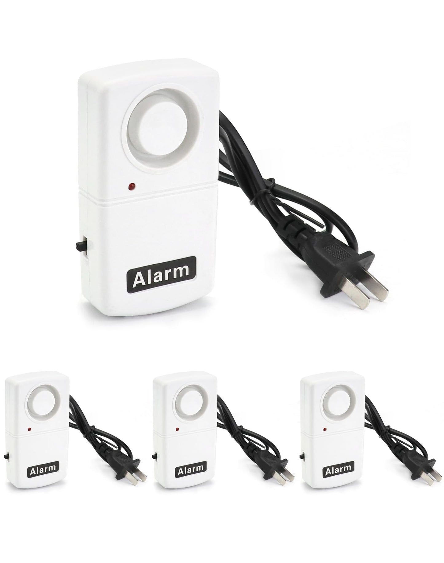 QWORK Power Failure Alarm, 4 Pack Automatic Power Cut Failure Outage Alarm 120db LED Indicator Smart Warning Siren Power by 9V Battery (NOT Included)