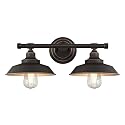 Westinghouse 6354800 Iron Hill Two Light Indoor Wall Fixture, 2, Black