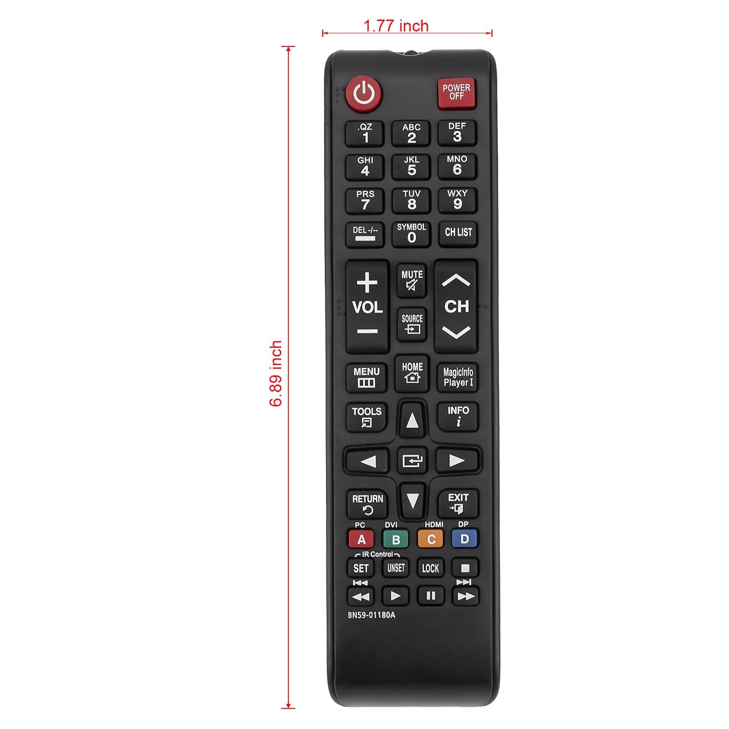 New BN59-01180A Replace Remote fit for Samsung LFD TV TM1240A DH40D DH48D DH55D DM32D DM40D DM48D EM65E EM75E DC32E DC40E DC48E DC55E DC32E-M DC40E-M