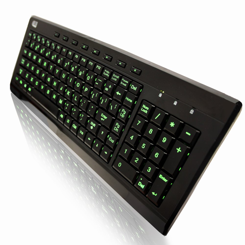 Adesso AKB-120EB SlimTouch 120 3-Color Compact Multimedia Keyboard
