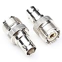 ANHAN UHF Female to BNC Female Adapter - 2Pack F/F Straight Coax Cable Connector