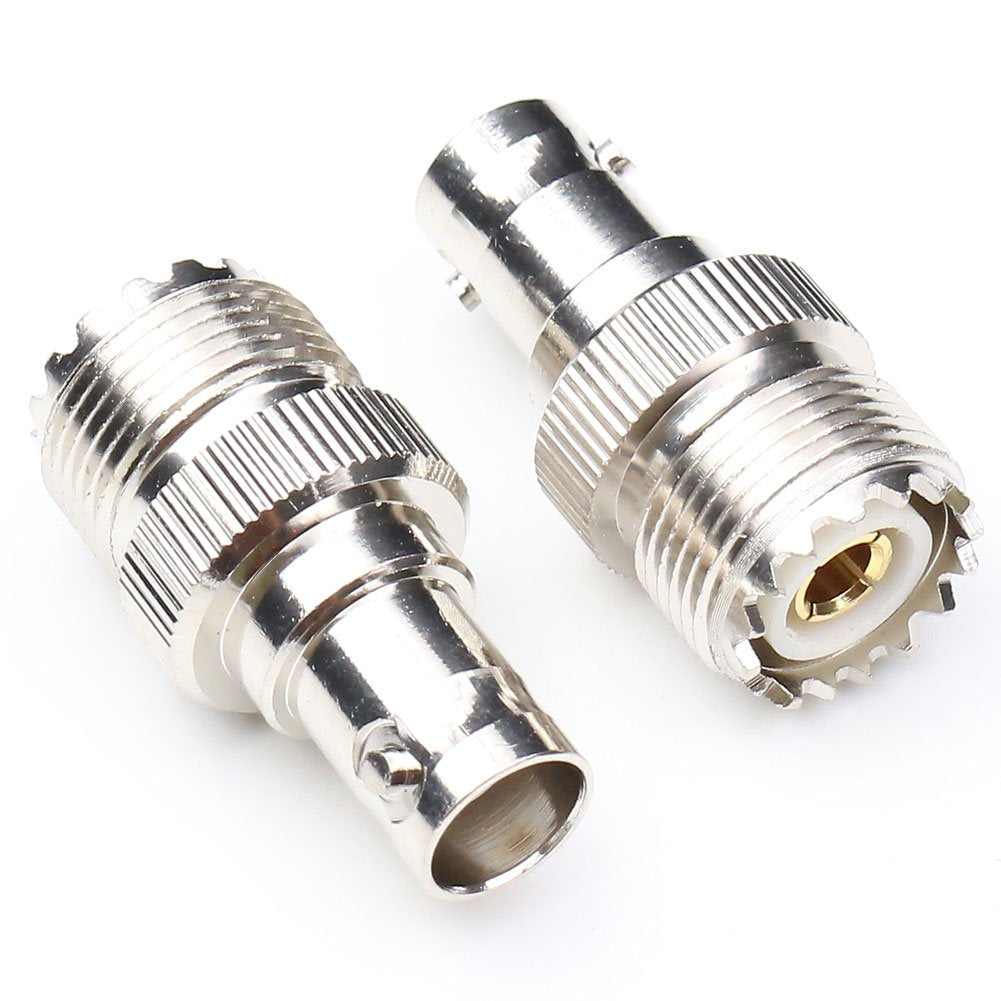 ANHAN UHF Female to BNC Female Adapter - 2Pack F/F Straight Coax Cable Connector