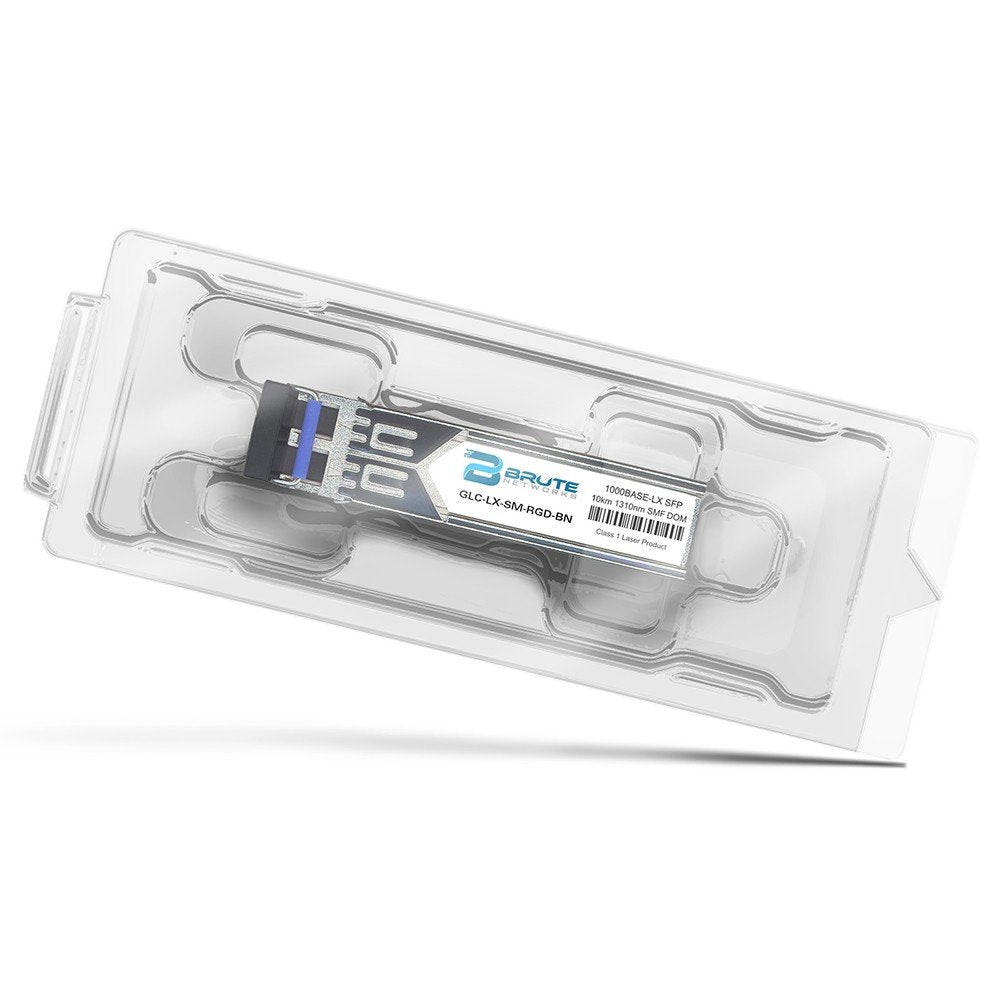 Brute Networks GLC-LX-SM-RGD-BN - 1000BASE-LX 10km SMF 1310nm SFP Transceiver (Compatible with OEM PN# GLC-LX-SM-RGD)