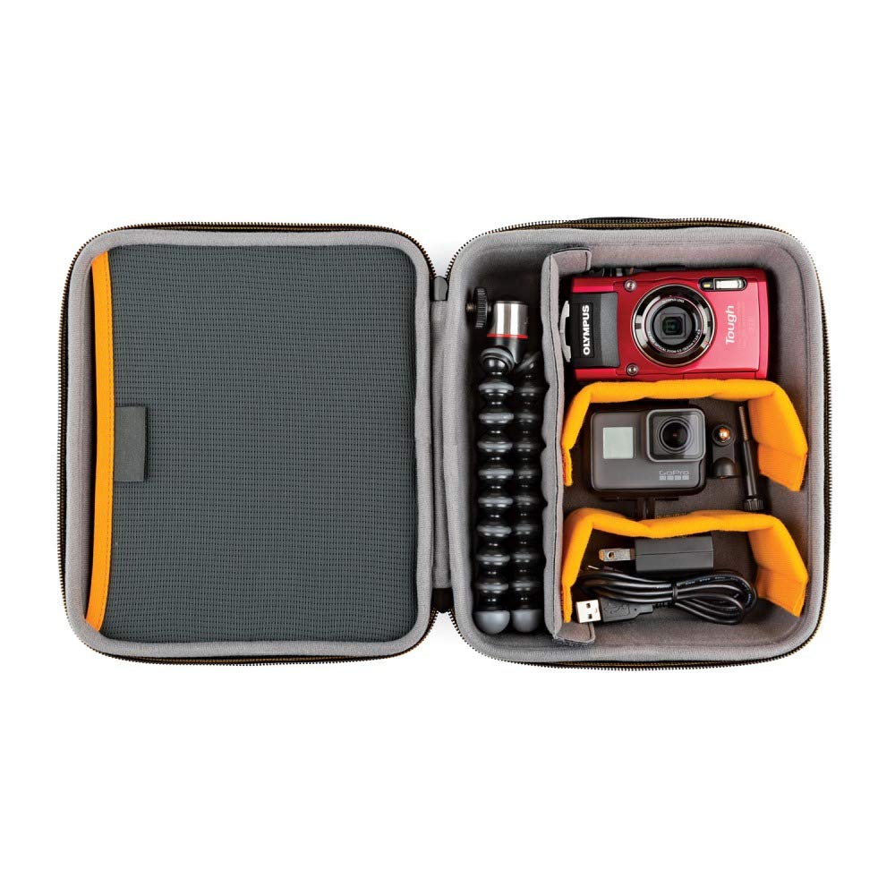 Lowepro Hardside CS 80 Case for Small Drone, Mirrorless Cameras, Larger Over-Ear Headphones, 22 x 10.2 x 24.5 cm, Black