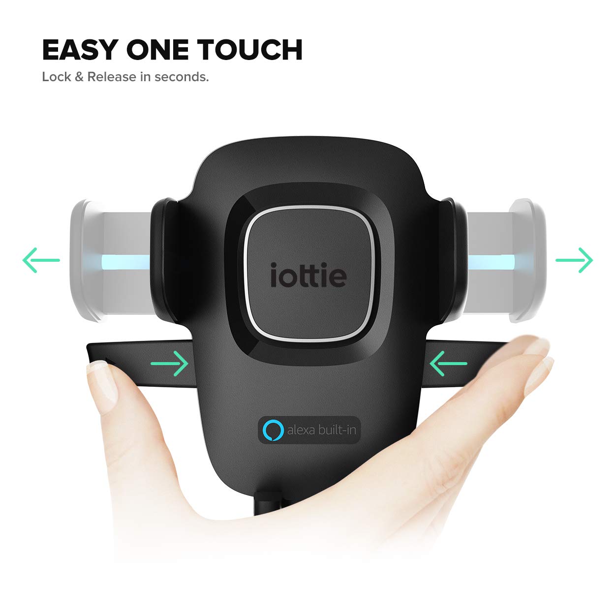 iOttie Easy One Touch Connect Pro (New) - Gen 2 - Hands Free Alexa in Your Car - Car Mount Phone Holder with Alexa Built in for iOS & Android, MFi