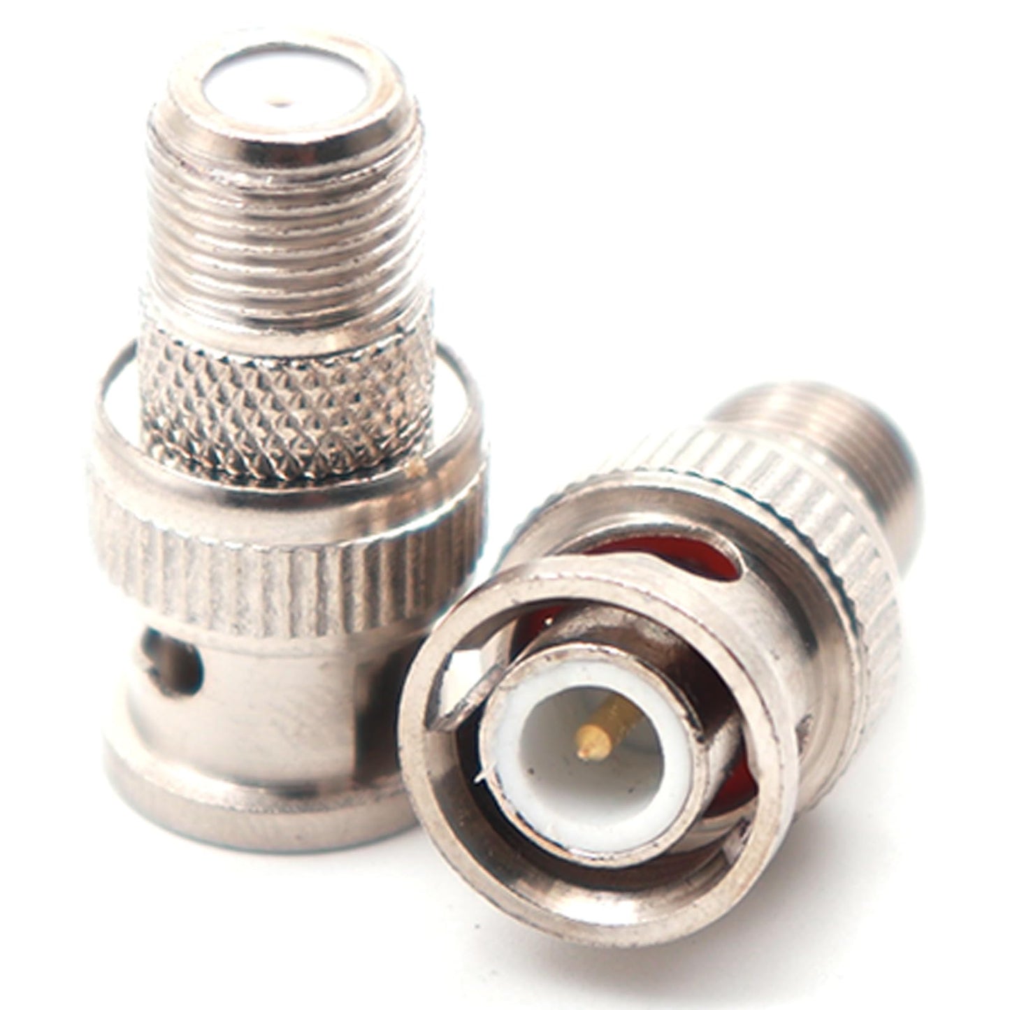 GSLSYZY 2Pcs BNC Male to F Female Coax Connector, 75 Ohm, RG6, RG59, for Scanner, Security Camera, DVR