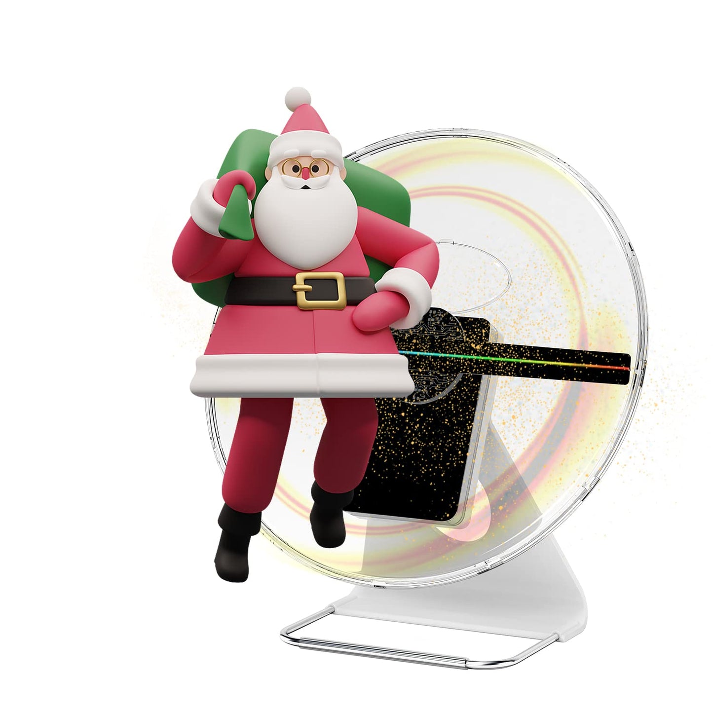 Desktop 3D Hologram Fan, Christmas Gift, 512PX Resolution 12 Inch Holographic Video Projector, Graphic 3D Video - 3D Advertising Display Best