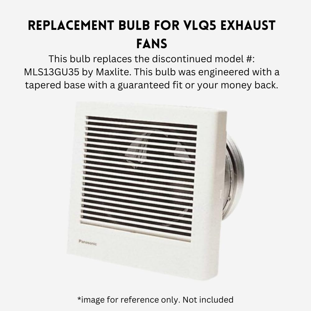Shadid 13-Watt GU24 / GU35 Compact Fluorescent Light Bulbs, Replacement for MLS13GU35, Great for VQL5 Exhaust Fans, 3500K Natural White, MLS13GU35