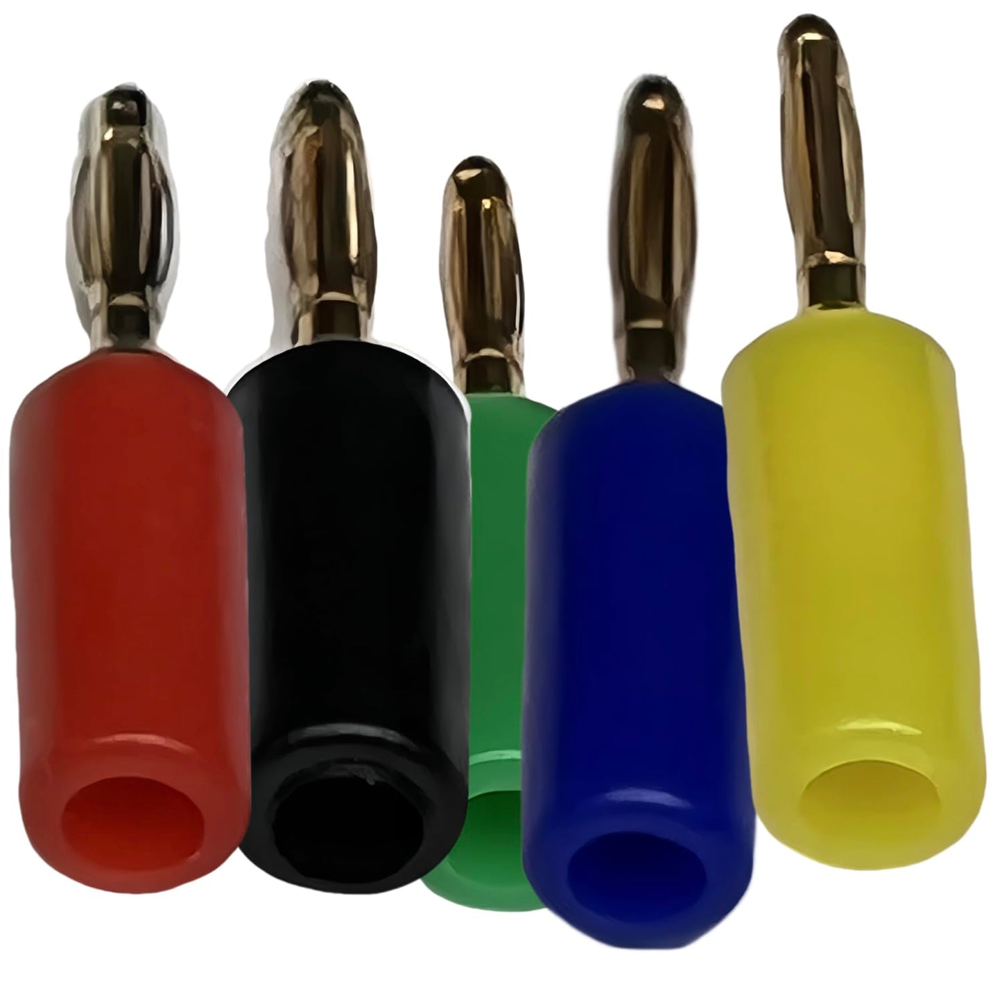 CESS 5-Colors 2mm Mini Banana Male Plug Jack Cable Connector (10 Pack)