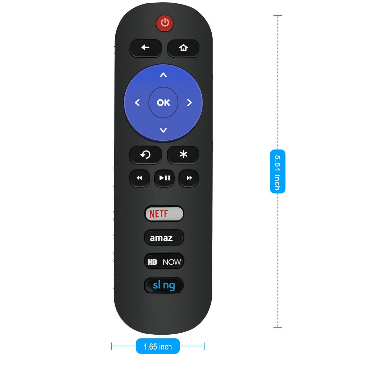 RC280 Replace Remote Control Applicable for TCL Roku TV 55S405 40S3800 50UP120 65S401 32S301 32S850 32S3700 32S3750 43FP110 43UP120 48FS3700 48FS3750