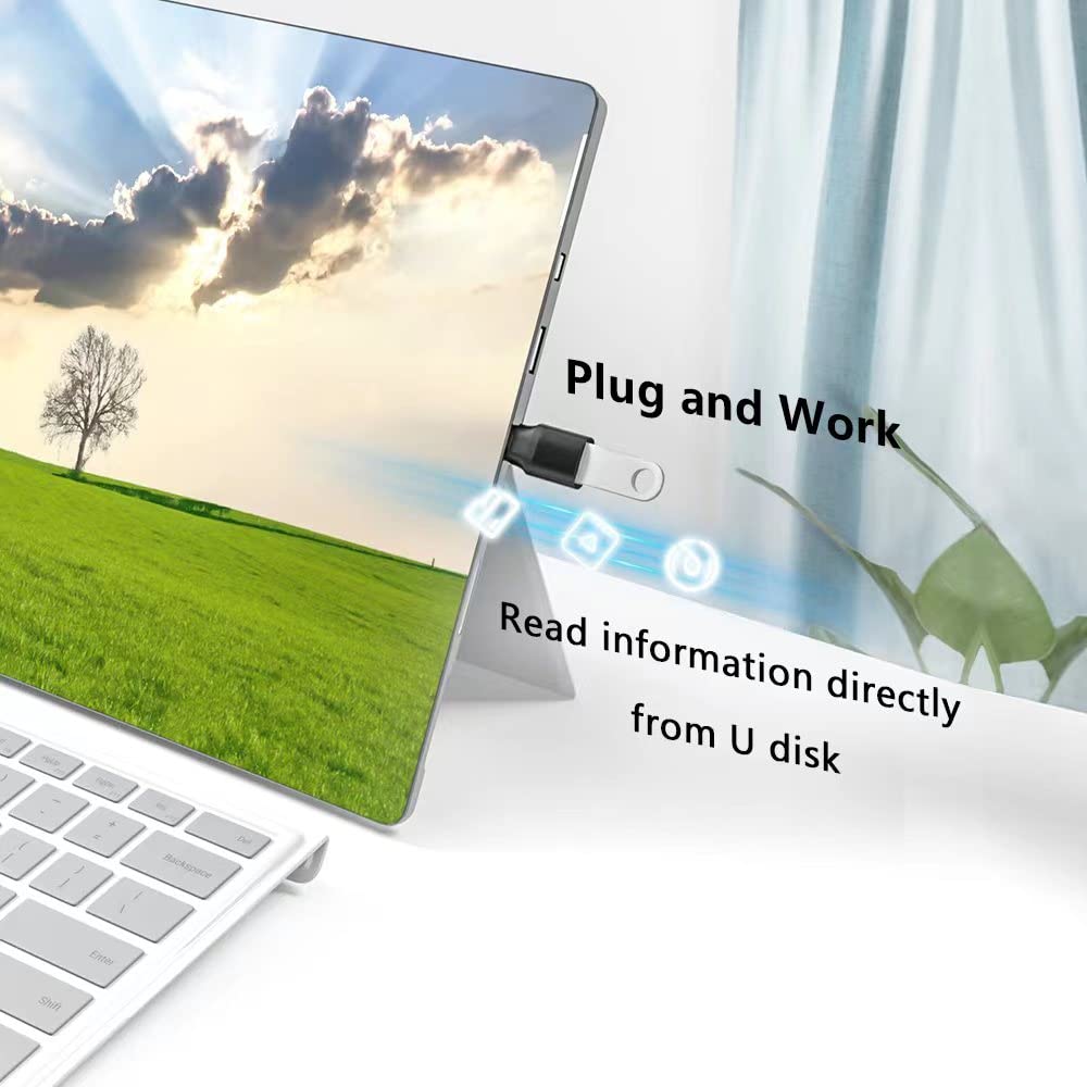 AUCON USB C to USB Adapter, USB C to USB 3.0 Magnetic Adapter Compatible with MacBook Pro USB Hub Keyboard U Disk 5 Gbps Data Transmission