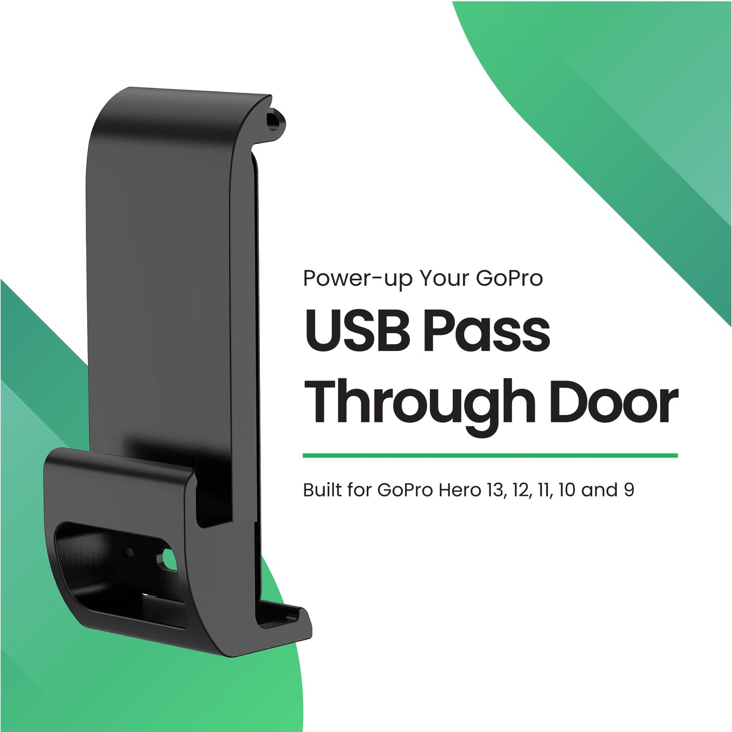 YOLOtek Veteran Owned - Pass-Through Door for GoPro Hero 13, 12, 11, 10, 9 - Conveniently Access External Power with USB-C Cable - Weather-Resistant