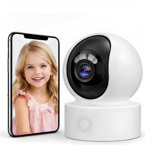 KTKOO Home Security Camera 360° Indoor Security Camera with Night Vision, Motion Detection & Two-Way Audio - Pet Cameras & Baby Monitor, 2.4GHz WiFi