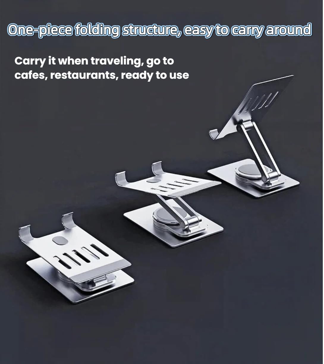Chapter Seven Aluminum Cell Phone & Tablet Stand for Desk,360° Rotating Foldable Mobile Stand,Home Office Desk Accessories Gifts for iPhone 17 16 15