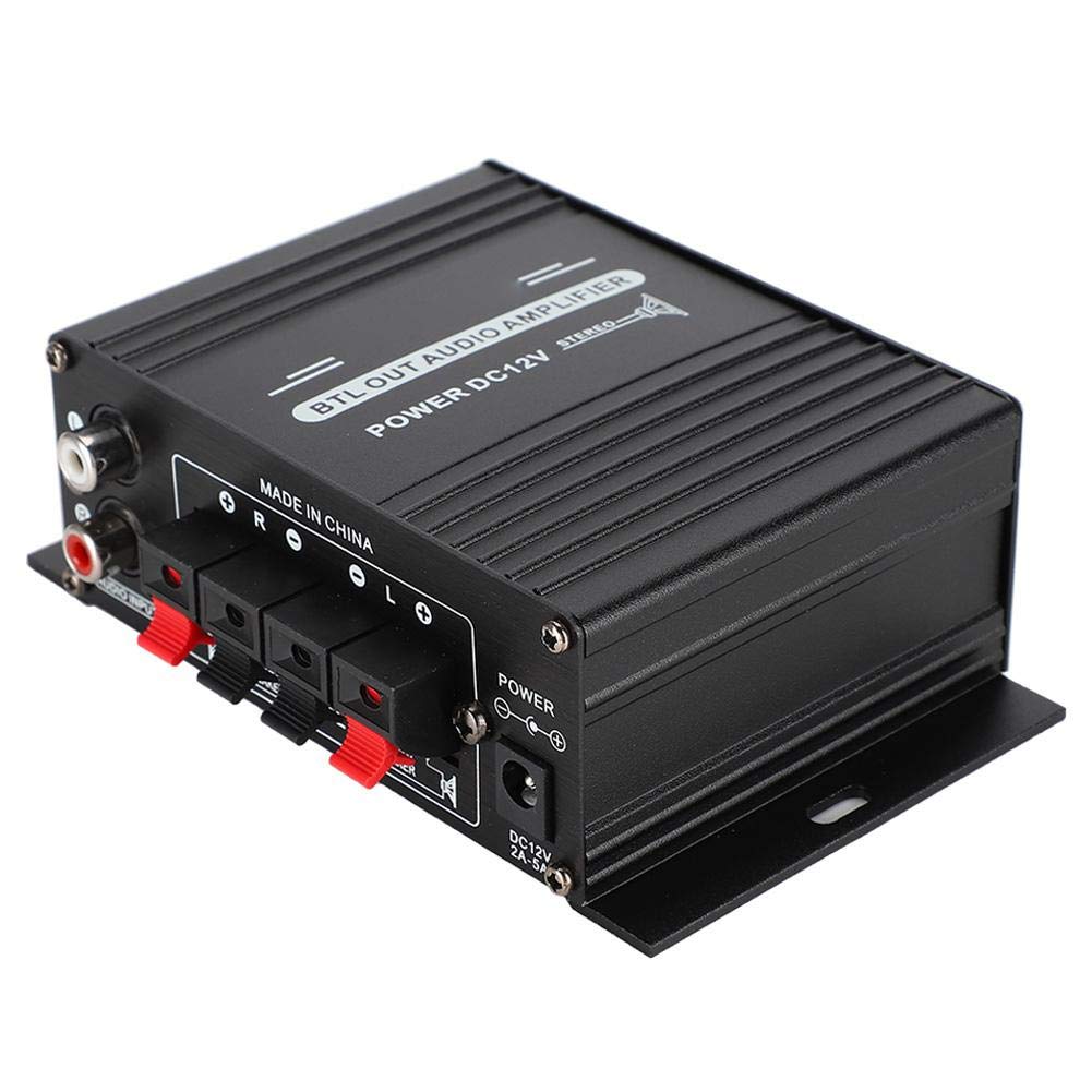AK170 Mini Power Amplifier 20W+20W 47K Resolution 12V Power Amplifier with Low Distortion Rate for Audio Adopt High Grade Woven Aluminum Alloy