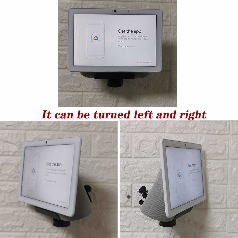 ATOPCAENRT Wall Mount for Google Nest Hub Max, Wall Mount Bracket, Space-Saving Design for Home, Office, Kitchen, Bedroom, Compatible with Google Nest