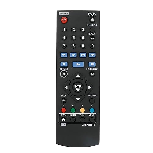 New AKB73896401 Replace Remote for LG BLU RAY DISC DVD Player BP135 BP145 BP155 BP175 BP255 BP300 BP335W BP340 BP350 BPM25 BPM35 UP870 UP875 BP550