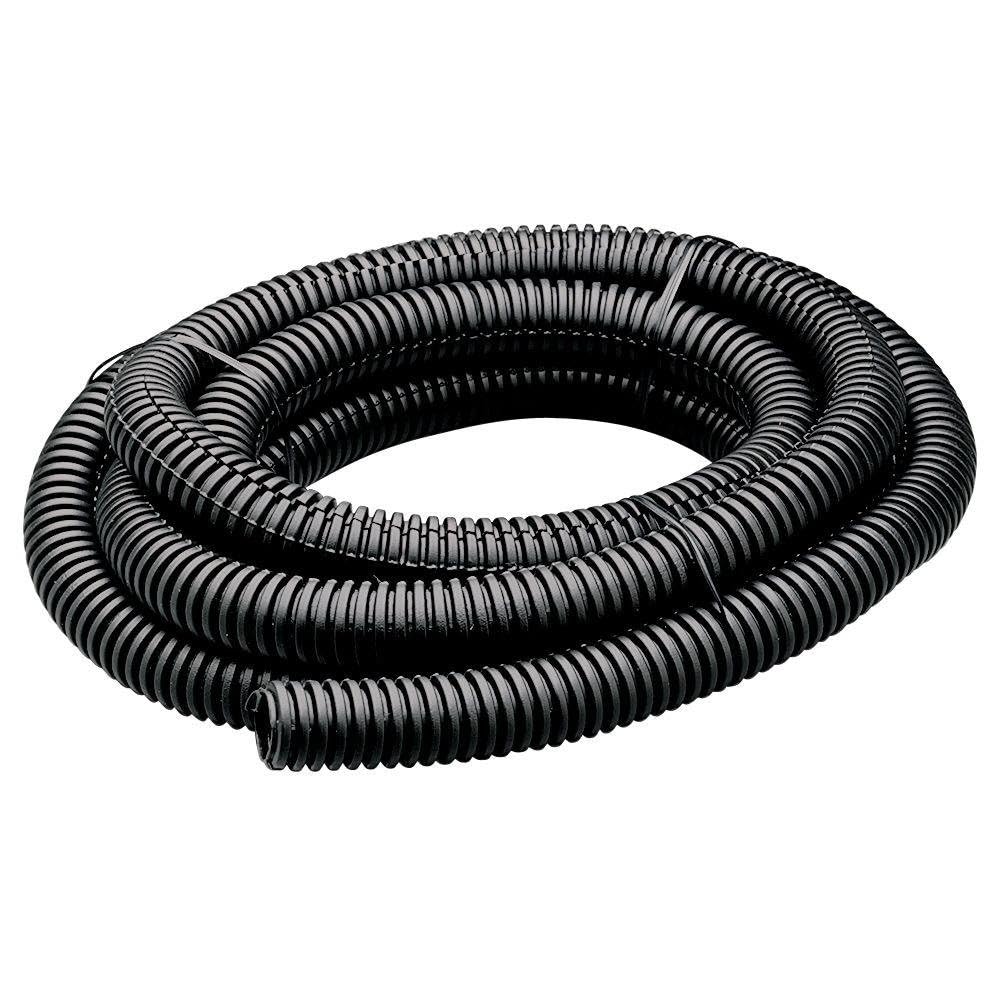 Flexible Polyethylene Wire Loom, 2 Inch Diameter, 7 Feet, Black