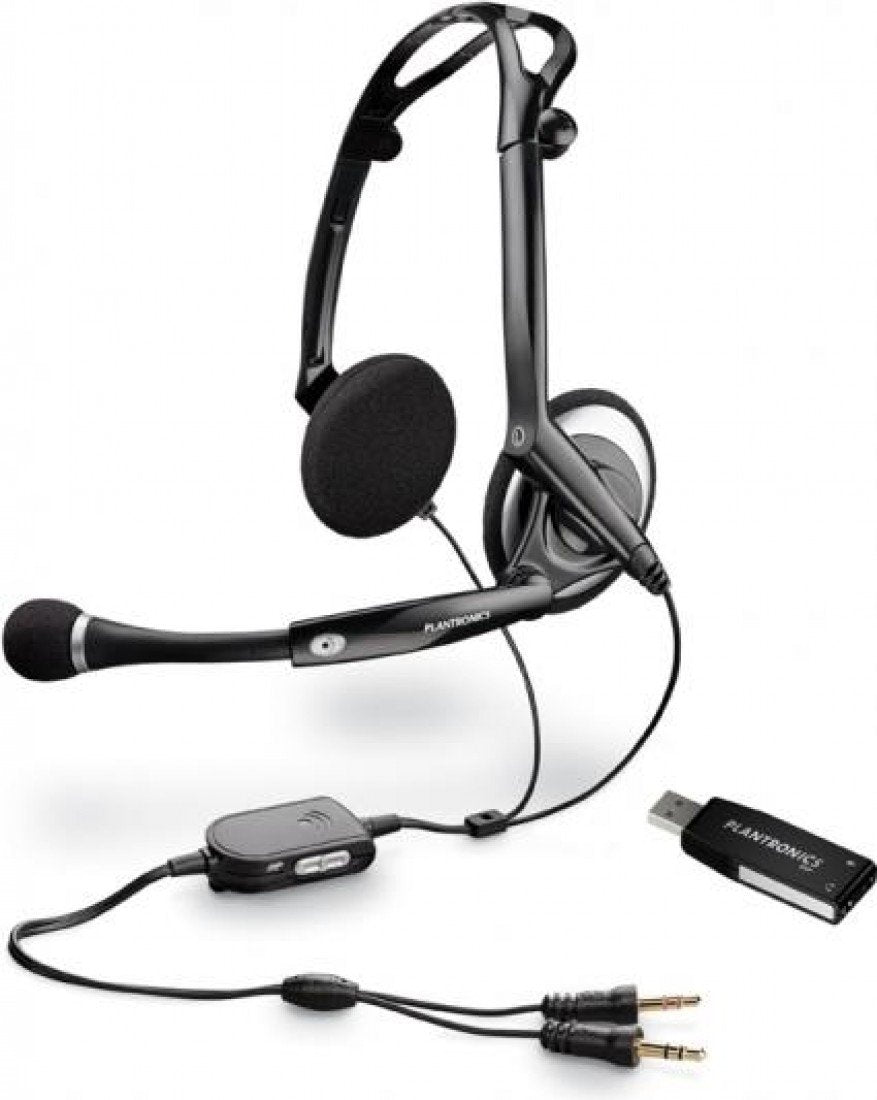Plantronics DSP400 Foldable Multimedia Headset, Black