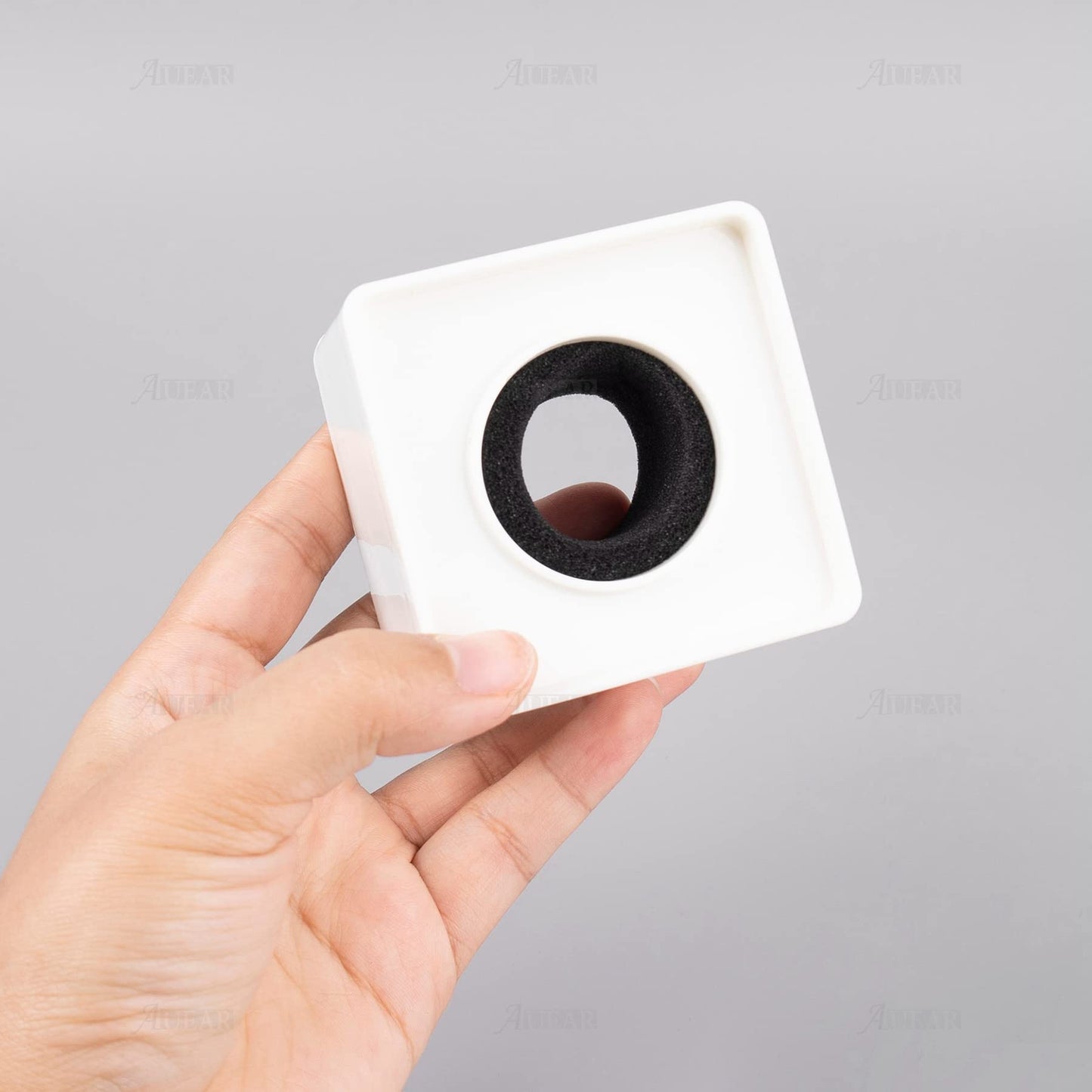 AUEAR, Square Mic Flag Cube Shaped Microphone Logo DIY Custom for News Interview