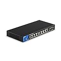 Linksys LGS310MPC 8 Port Gigabit Network PoE+ Switch @ 110W with 2 Uplink Gigabit SFP Slots - Advanced Security, QoS, Static Routing, VLAN, IGMP