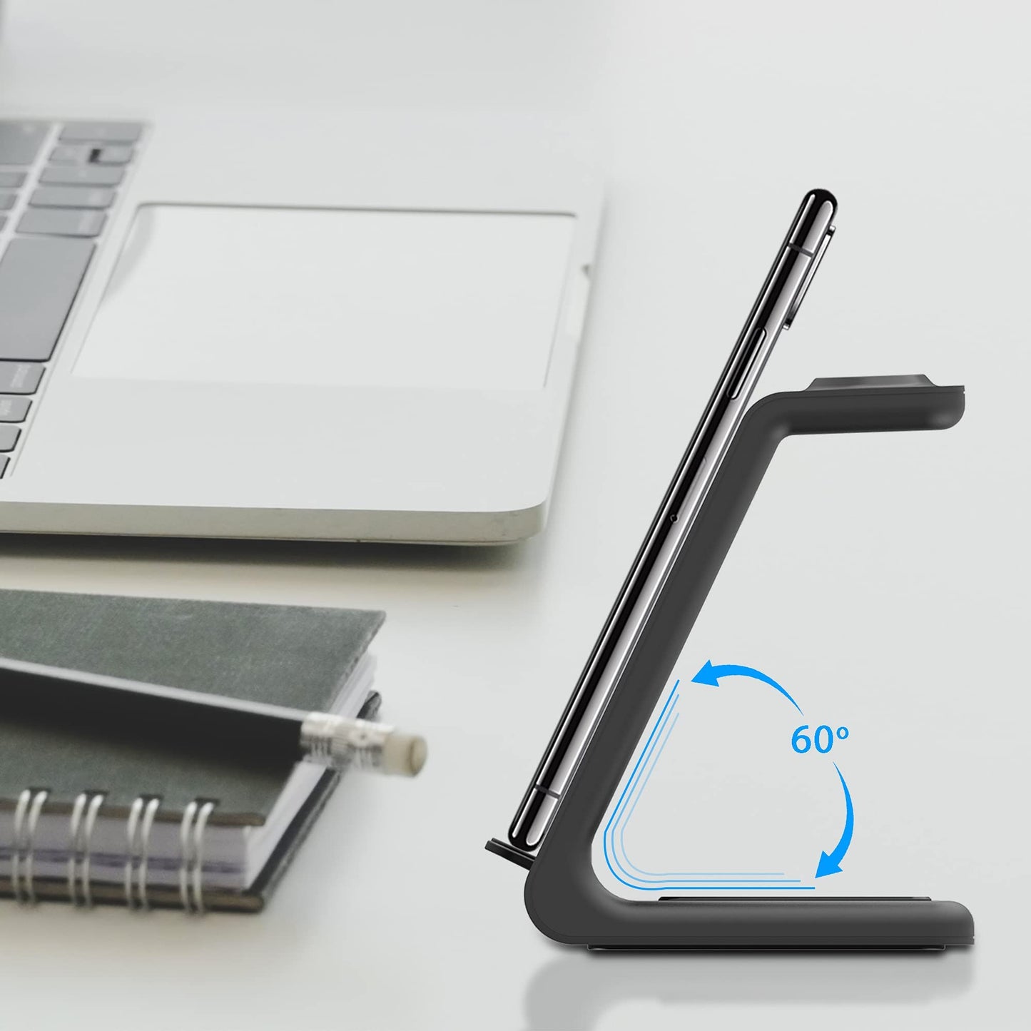 Charging Station for Multiple Devices,3 in 1 Fast Charging Dock for iPhone Series 14/13/12/11/X/8 Plus,Airpods, Desk Wireless Charger for Apple Watch