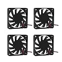 Dorhea Fan 60x60x10 mm DC 12V 6010 Brushless Cooling Fan, Replacement Ball Bearing 60mm Fan for Cooling DIY PC Computer Case Fan - 2 Pin Case Fan
