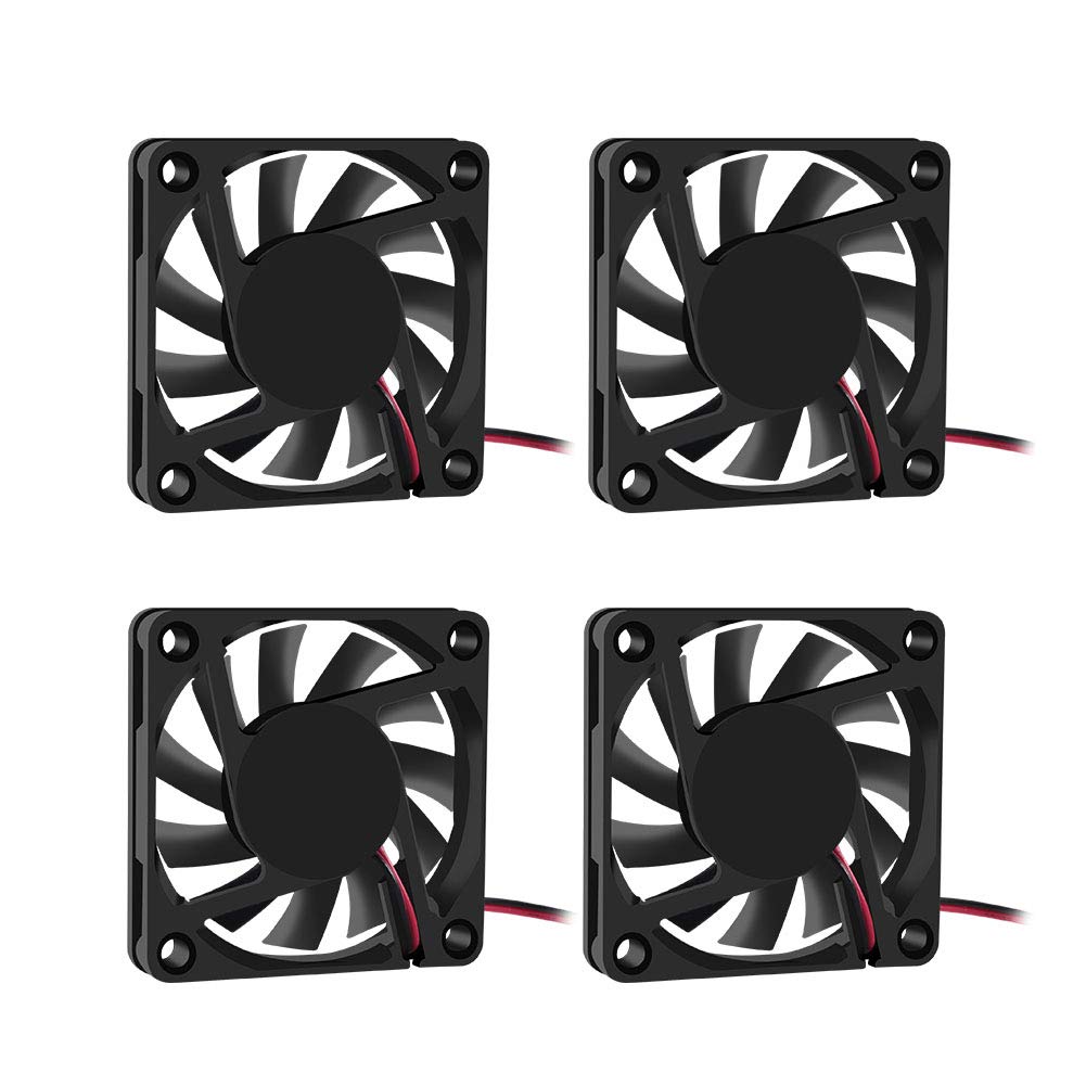 Dorhea Fan 60x60x10 mm DC 12V 6010 Brushless Cooling Fan, Replacement Ball Bearing 60mm Fan for Cooling DIY PC Computer Case Fan - 2 Pin Case Fan
