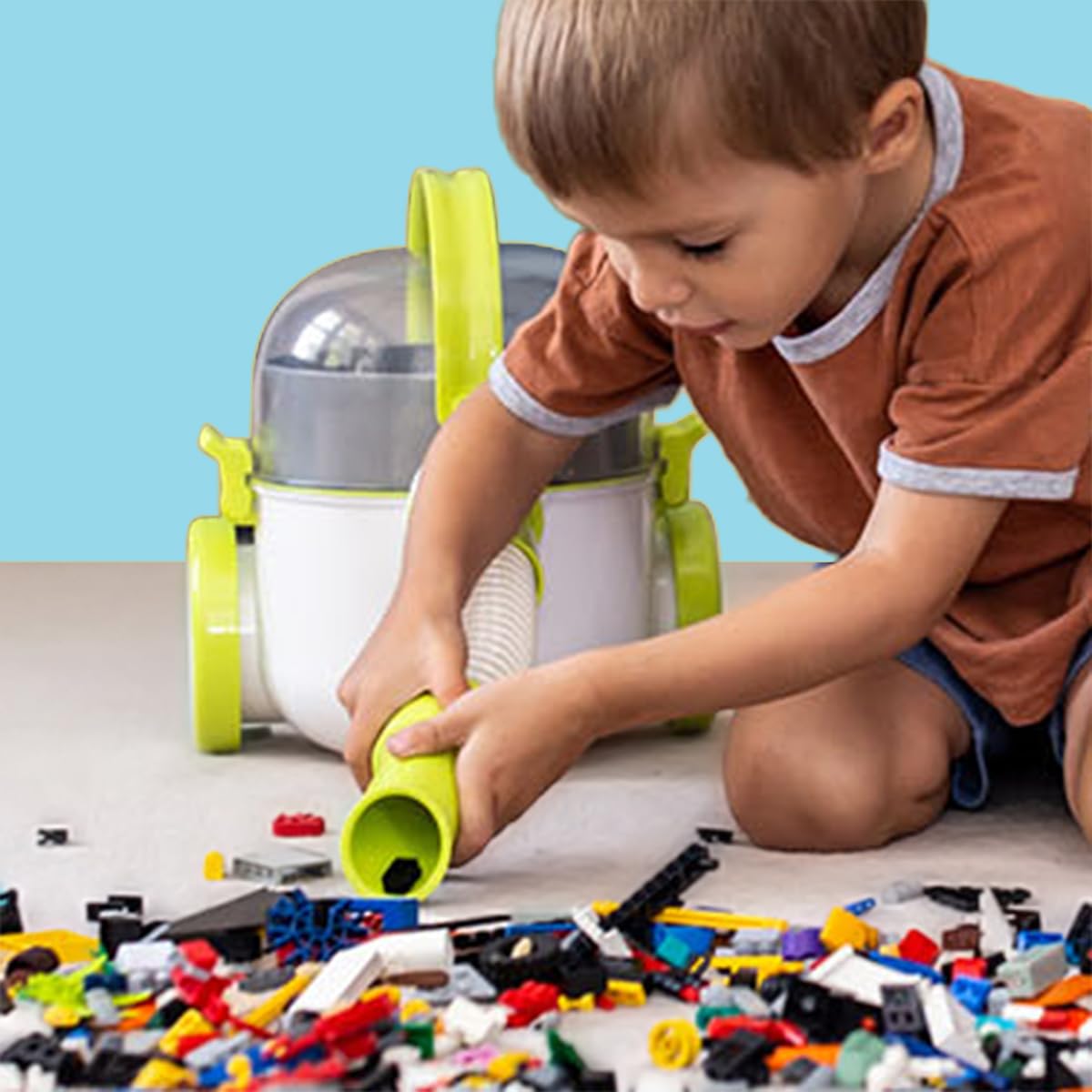 Pick Up Bricks Toy Cleanup Vacuum for Kids, Works w/Lego Bricks, LOL Doll Acc. & More, Boys and Girls Ages 4-9