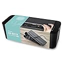 in-Box Extra Large Cable Organizing Management Box for Under Desk Surge Protector Concealer Black
