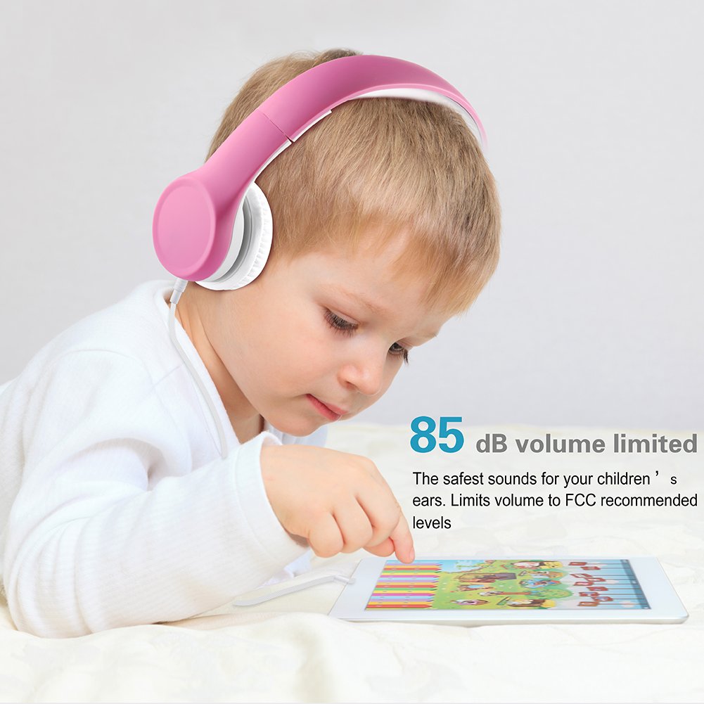 YUSONIC Kids Headphones with Cord, Toddler Headphones with Sharing Function, 85dB/93dB Safe Volume Limit, for Toddler Children Baby Boys Girls…