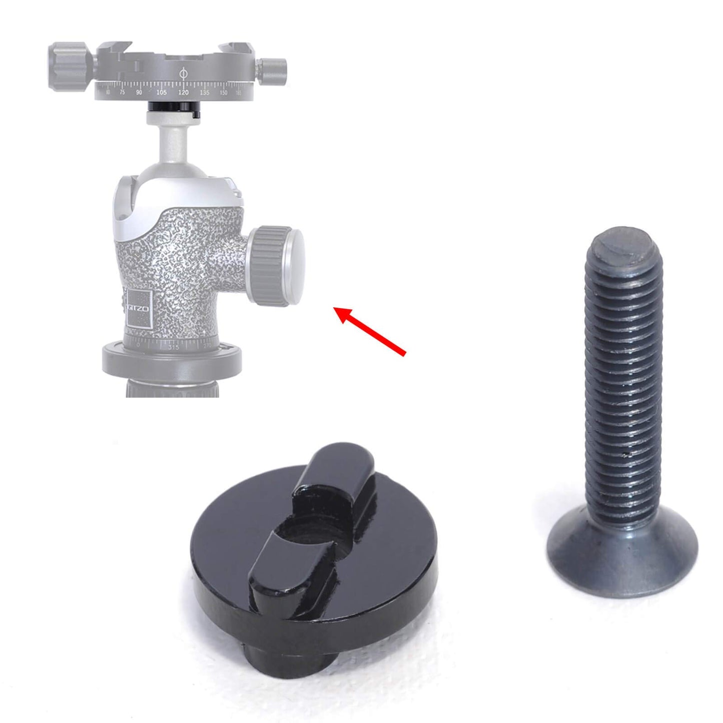 iShoot Tripod Head Clamp Adapter Converter Compatible with & for ARCA-Swiss Fit Clamp Use to Tripod Ball Head of Gitzo 82TQD 82QD, Manfrotto MH490 492
