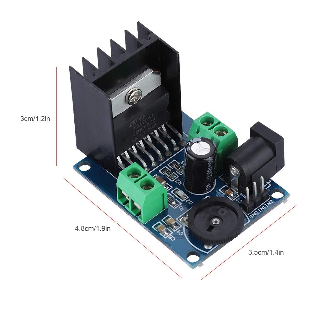 TDA7297 Power Amplifier Module,15W+15W Channel Suitable for 4-8 ohms 10-50W Speakers Digital Stereo Audio Power Amplifier, DIY Sound System Component