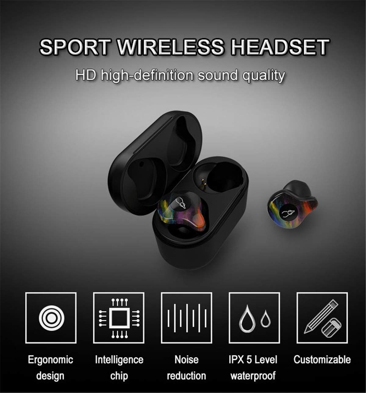 Sabbat X12 PRO 3D Clear Sound True Wireless Earbuds Blutooth 5.0 TWS Stereo Earphones A week's Endurance with Built-in Mic and Charging Case…