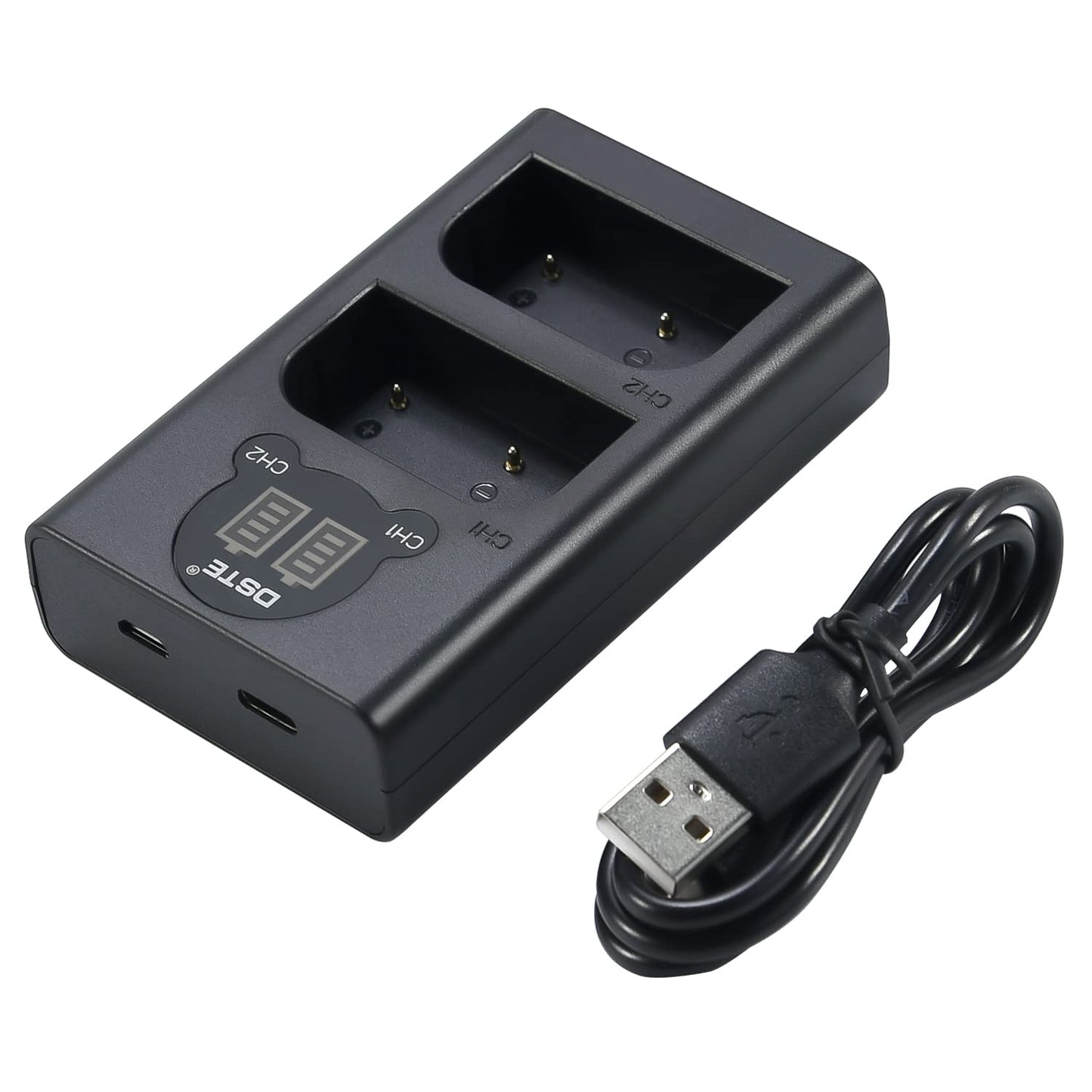 DSTE 2PCS BLX-1 BLX1 High Capacity Li-ion Battery + Dual LCD Battery Charger Compatible with Olympus OM System OM-1 OM-1 Mark II OM-3 Camera