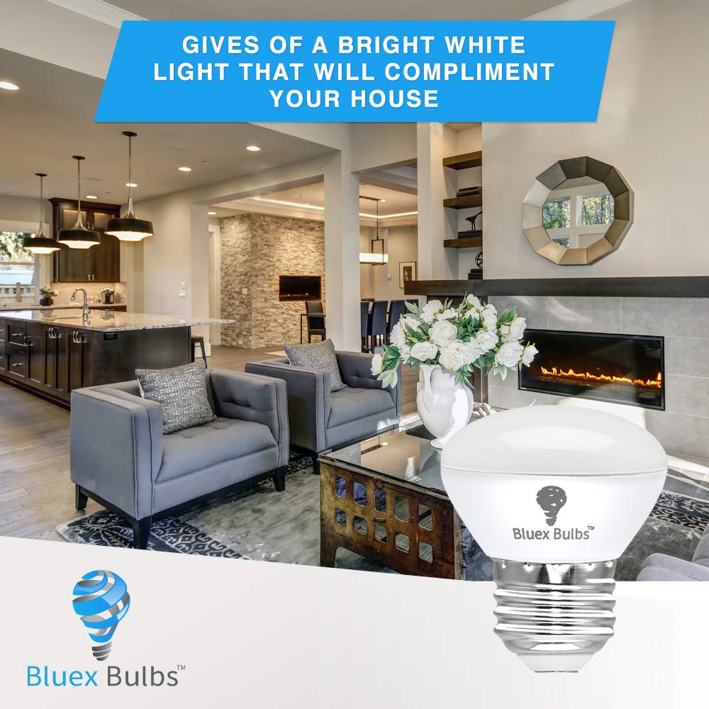 4 Pack R14 LED Bulb 4W E26 Base Mini Reflector Floodlight Light Bulb Dimmable 2700K Warm White - 40W Equivalent - Mini Light Bulbs, Short Light Bulbs