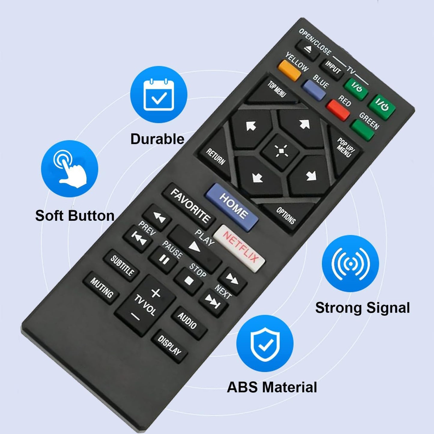 Universal Replacement Remote Control for Sony UBP-X700 BDP-BX370 BDP-S1700 BDP-S2500 BDP-S3500 BDP-S5500 BDP-S3700 BDP-S6700 BDP-S1500 Blu-ray DVD