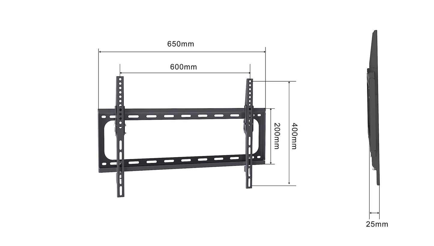 Touchstone Wall Mount TV Bracket for Flat Screen TVs - Low Profile TV Wall Mount Bracket with 0 to -10º Tilt - Fits Most 37-75 Inch TVs (up to VESA