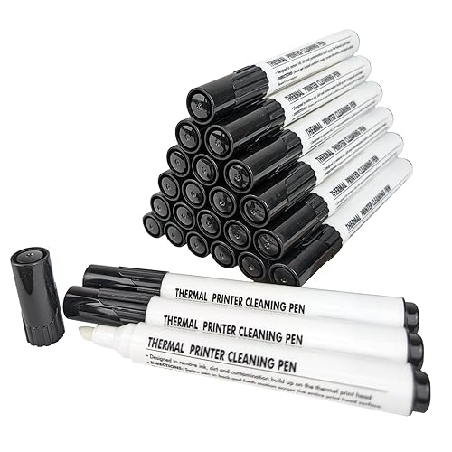 Thermal Printer Cleaning Pen - 24 Pack - Sticky Thermal Printer Cleaning Pen - Comparable to: 105950-035 - Clean Thermal Printheads, Improve Printer