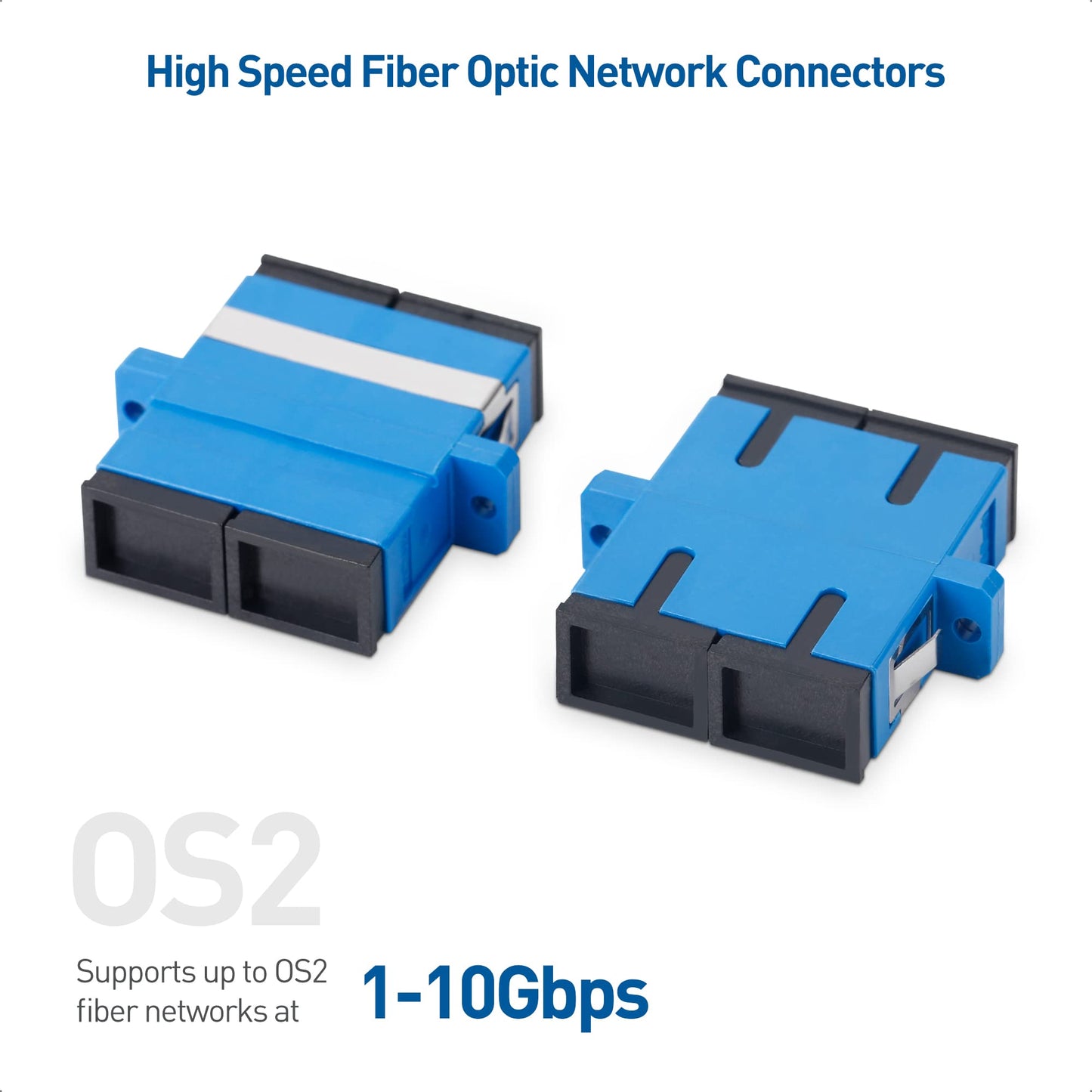 Cable Matters 6-Pack, SC to SC UPC Duplex OS2 Single Mode Fiber Optic Adapter, OS2 SCSC Fiber Coupler