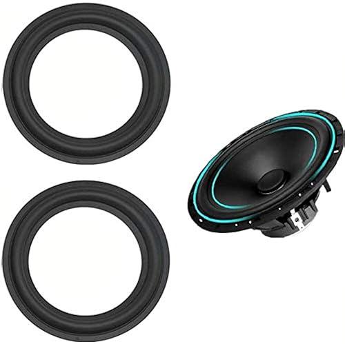 LinaLife 2pcs 4 inch 4" Speaker Foam Surround Repair Kit, 90mm Perforated Rubber Edge Rings Replacement Parts Speaker Repair DIY Surround Repair