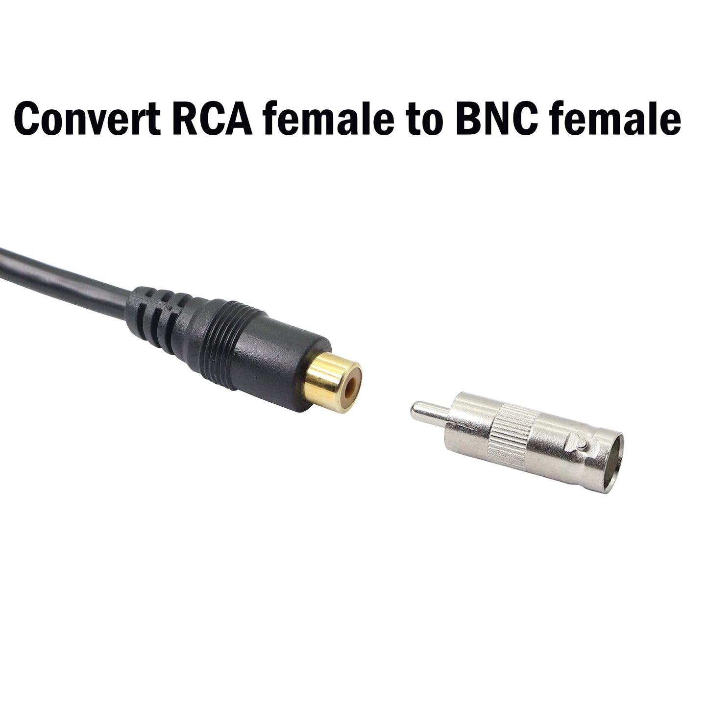 PNGKNYOCN BNC to RCA Plug,BNC Female Jack to RCA Male Plug Adapter Straight Connector,for CCTV Security Camera(5-Pack)