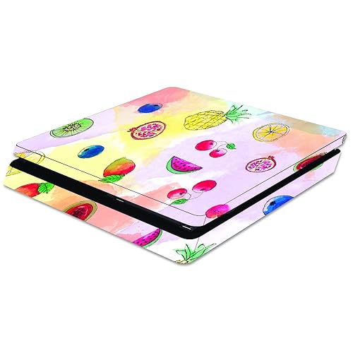 MightySkins Skin Compatible with Sony PS4 Slim Console - Fruit Water | Protective, Durable, and Unique Vinyl Decal wrap Cover | Easy to Apply, Remove