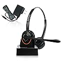 Spracht HS-2051 Dual Ear Wireless Bluetooth Headset with Base Station | Wireless Headset for Work | Wireless Headset with Microphone | AI-Powered…