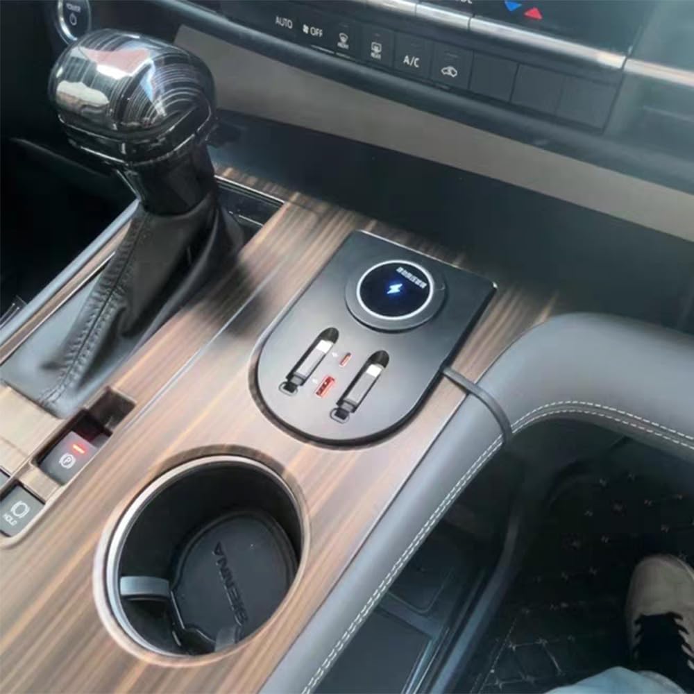 USB Hub Car Wireless Charger Mount for 2021 2022 2023 2024 2025 Toyota Sienna accessories, Mobile phone charger?45W Fast Charging Center Console Dash